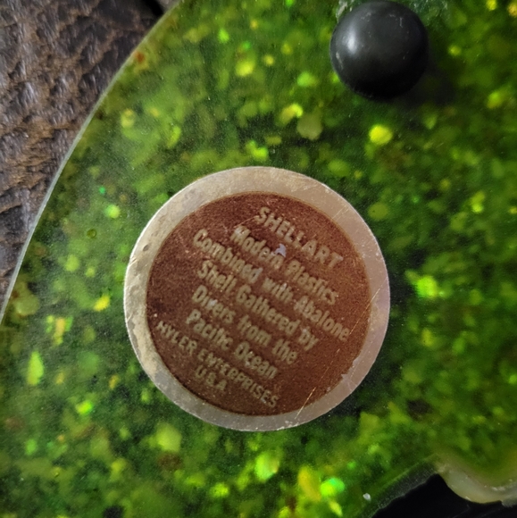 Abalone Shells Encased In Lucite Plastic By Hyler Enterprises USA Vintage - Picture 5 of 6